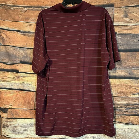 Grand Slam Men's XL Red Performance Golf Polo Shirt Striped Short Sleeve - Picture 4 of 6